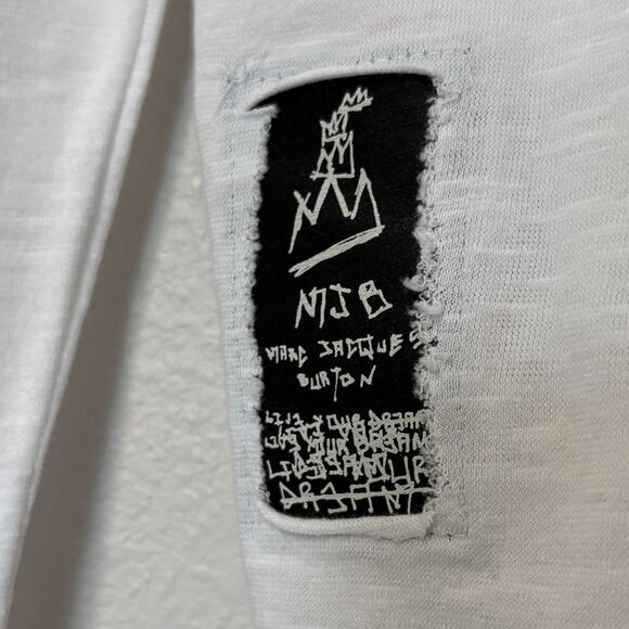 MJB Marc Jacques Burton Oversized White LS T Shirt M - Picture 3 of 8